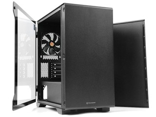 轉軸玻璃門、直觀簡約 Thermaltake S100 TG MATX 機箱 轉軸玻璃門、直觀簡約 Thermaltake S100 TG MATX 機箱
