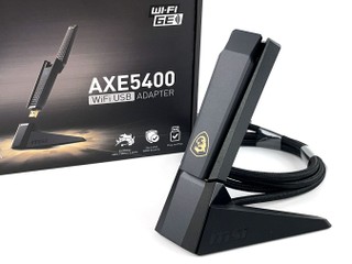 升級 Wi-Fi 6E、2.4Gbps 極速 MSI AXE5400 WiFi USB 無線網絡卡 升級 Wi-Fi 6E、2.4Gbps 極速 MSI AXE5400 WiFi USB 無線網絡卡